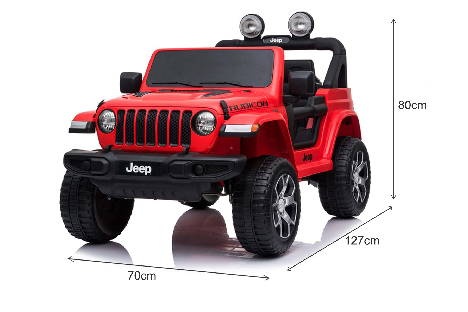 Electric Ride-On JEEP Wrangler, Red, Double Leather Seat, Radio with  Bluetooth and USB Input, 4x4 Drive, 12V10Ah Battery, EVA Wheels, Suspension  Axles,  GHz Remote Control, Licensed