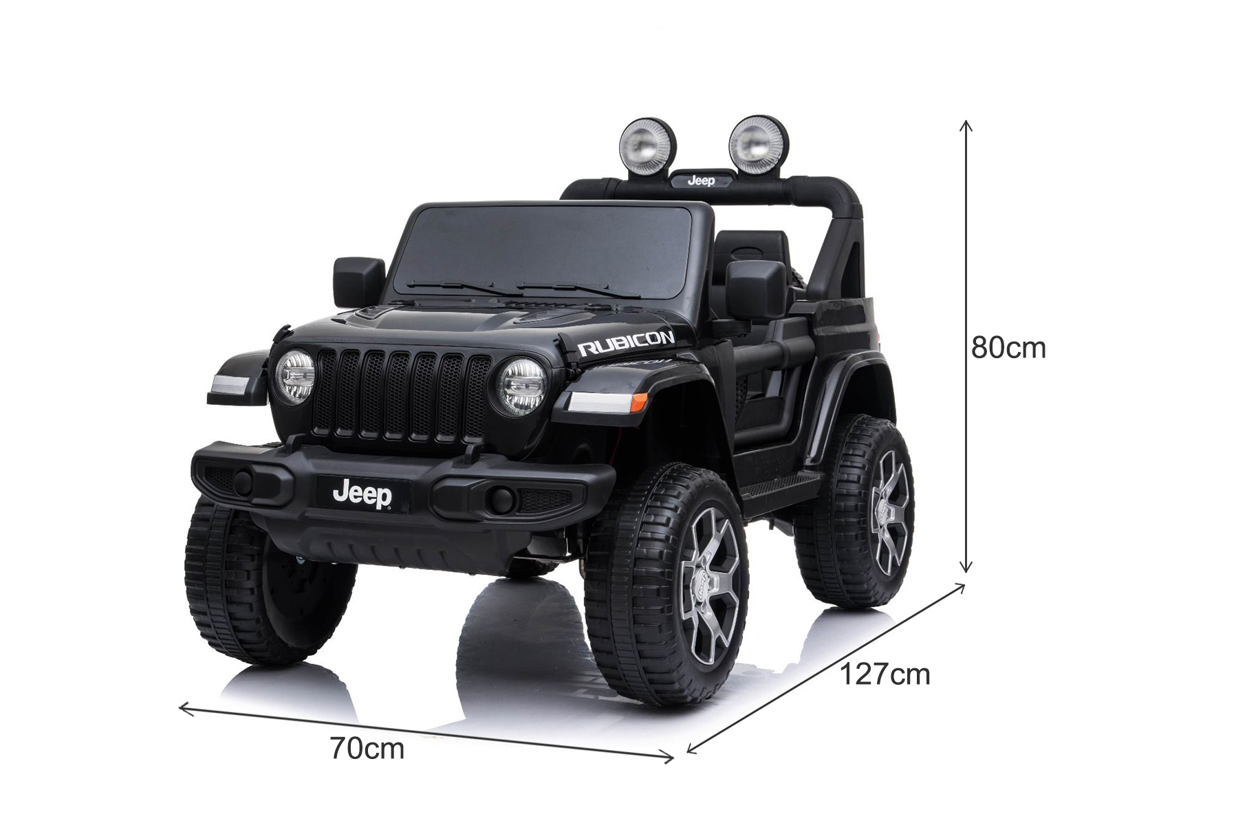 Electric Ride-On JEEP Wrangler, Black, Double Leather Seat, Radio with  Bluetooth and USB Input, 4x4 Drive, 12V10Ah Battery, EVA Wheels, Suspension  Axles,  GHz Remote Control, Licensed