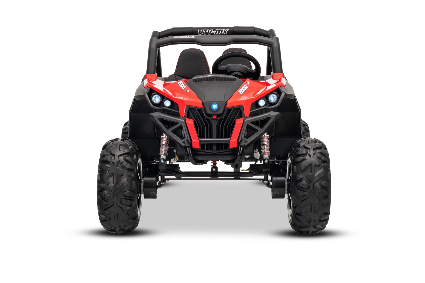 Front LED lights with suspension also at the front