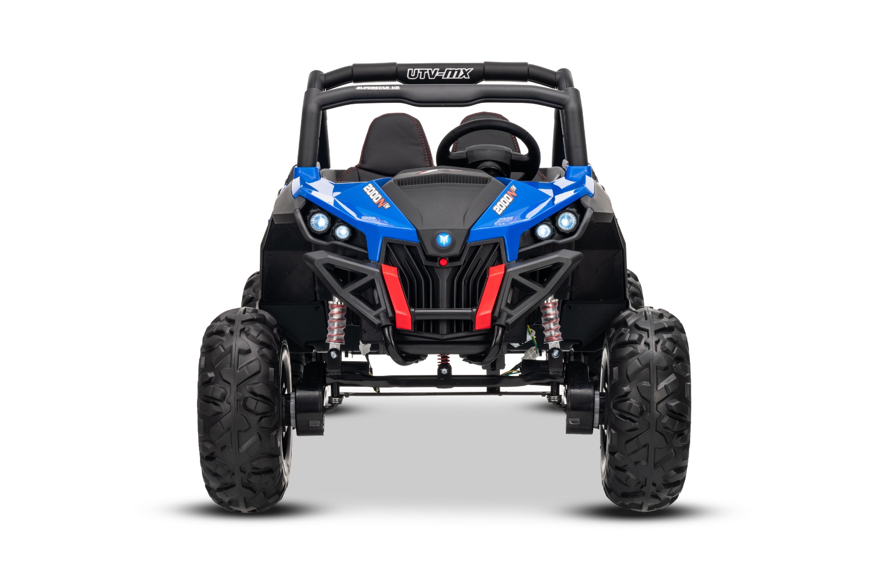 Front LED lights with suspension also at the front