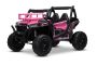 Electric Ride-On Toy Car UTV 24V, Pink, two leatherette seats, 2.4Ghz Remote Controller, 2 X 200 W Engines, Lithium Battery, electric brake, LED lights, Soft EVA wheels with suspension, MP3 Player with USB/SD