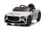 Electric Ride-on car Bentley Bacalar 12V, white, Doors opening upwards, 2.4 GHz remote control, LED lights, USB/Aux Input, Suspension, Lithium battery, 2 X 25W Engine, ORIGINAL license