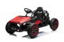 Electric Ride-on SPORT-CART 24V, red, Soft EVA wheels, Leatherette seat, 2 x 50W Motor, 24V Battery, Massive metal construction