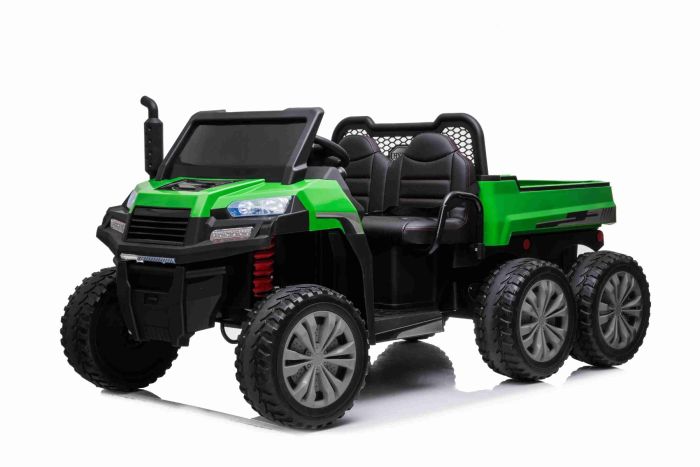 Farm electric car RIDER 6X6 with 4 wheel drive 2x12V battery EVA wheels Suspension axles 2.4 GHz Remote control Two seater MP3 player with USB SD input Bluetooth
