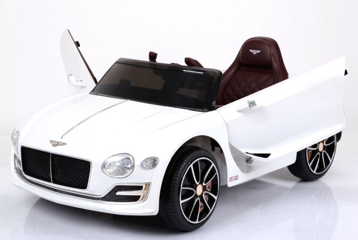 Electric Ride on Car Bentley EXP12 Prototype White Original Licensed Battery Powered Opening Doors Leatherette Seat 2x Engine 12 V Battery 2.4