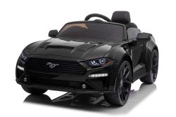 Electric ride-on car Ford Mustang 24V, black, Soft EVA wheels, 2 x 16000 rpm Engines, 24V Battery, 2.4 GHz remote control, MP3 Player with USB, ORIGINAL license