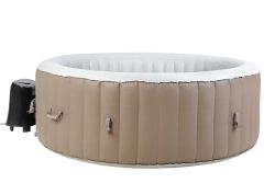 BeneoSpa NEW Portable Inflatable Bubble Spa for 6 People, Hot Tube, Jacuzzi, Brown-White