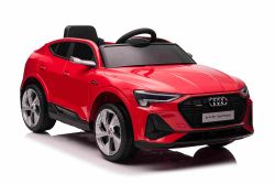 Electric ride-on car Audi E-tron Sportback 4x4 red, Artificial leather seat, 2.4 GHz remote control, Eva wheels, USB / Aux Input, Bluetooth, All wheel suspension, 12V / 7Ah battery, LED Lights, Soft EVA wheels, 4 X 25W engine, ORIGINAL license