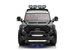 Electric Ride-On Toy Car Ford Duty 24V black, Two-seater, 4X4 drive with high-performance 24V Engines and suspension, Dual rear EVA wheels, Leatherette seat, 2.4 GHz Remote control, LED light ramp, MP3 player with USB input, ORIGINAL license