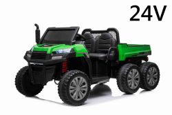 Farm electric car RIDER 6X6 24V with 4-wheel drive 4 X 100W, 24V/7Ah battery, EVA wheels, Suspension axles, 2.4 GHz Remote control, Two-seater, MP3 player with USB / SD input, Bluetooth