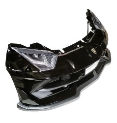 Front bumper with headlights included - Lamborghini Aventador Two-seater black painted