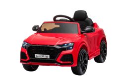 Electric Ride on Car Audi RSQ8, Red, USB/SD input, Leatherette seat, 2x 35W Engine, 12V/7Ah Battery, 2.4 Ghz remote control, Soft EVA wheels, LED lights, Soft start, ORIGINAL License