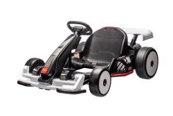 Licensed ride-on Drift Kart AUDI 24V, white, LED lights, 2 x 150W Motor, Drift mode with a speed of 12 Km/h, 24V Battery, Solid steel construction, Adjustable seat, MP3 Player