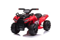 Electric QUAD MINI 6V, Red, MP3 player with USB / AUX input, 1 X 25W Engine, 6V / 4Ah battery, functional headlights