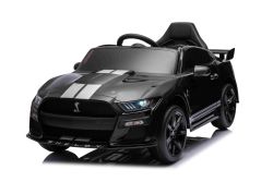 Ford Shelby Mustang GT 500 Cobra Electric Ride-on car, Black, 2.4 GHz Remote control, USB input, LED lights, 2 x 30W Engine, ORIGINAL license