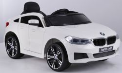 Electric Ride on Car BMW 6GT – Single seat, White, Original Licenced, Battery Powered, Opening Doors, 2x Engine, Battery 2x 6V/4 Ah, 2.4 Ghz remote control, Smooth start