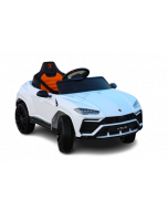 Electric Ride on Car Lamborghini URUS, White, Original Licenced, Battery Powered, Opening doors, 2x Engine, 12 V Battery, 2.4 Ghz remote control, Soft EVA wheels, Suspension, Smooth start