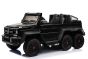 Electric Ride-On Toy Car Mercedes-Benz G63 6X6, LCD Screen,  Bottom Lights, 2.4Ghz, 12V14AH, Removable Battery Box, 4 X MOTOR, Remote Control, Leatherette Seat, EVA Wheels, FM Radio, Servomotor, Two pedal, Black Painted, One-Seater