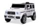 Electric Ride on Car Mercedes G New, White, Original Licenced, Battery Powered, Opening Doors, Single Seat, 2x Engine, Lithium battery, 2.4 Ghz remote control, Rear Suspension, Smooth start