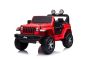 Electric Ride-On JEEP Wrangler, Red, Double Leatherette Seat, Radio with Bluetooth and USB Input, 4x4 Drive, 12V10Ah Battery, EVA Wheels, Suspension Axles, 2.4 GHz Remote Control, Licensed