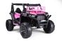 Electric Ride-On Toy Car UTV 24V, Pink, two leatherette seats, 2.4Ghz Remote Controller, 2 X 200 W Engines, Lithium Battery, electric brake, LED lights, Soft EVA wheels with suspension, MP3 Player with USB/SD