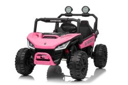 Electric Ride-on car T-REX Ride 4x4 Two-seater 24V, pink, MP3 Player with USB/AUX input, 4x4 drive, Lithium Battery, Suspension, Remote control, LED Lights