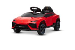 Electric Ride-on Car Lamborghini Lanzador 12V with rear-wheel drive, licensed (Single seater), red, Lithium battery, LED lights, wide seat, 2.4 GHz remote control, MP3 player with USB/AUX input and Bluetooth connection