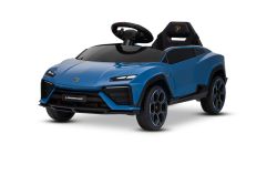 Electric Ride-on Car Lamborghini Lanzador 12V with rear-wheel drive, licensed (Single seater), blue, Lithium battery, LED lights, wide seat, 2.4 GHz remote control, MP3 player with USB/AUX input and Bluetooth connection