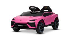 Electric Ride-on Car Lamborghini Lanzador 12V with rear-wheel drive, licensed (Single seater), pink, Lithium battery, LED lights, wide seat, 2.4 GHz remote control, MP3 player with USB/AUX input and Bluetooth connection