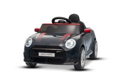 Electric Ride-on car BMW Mini Cooper 12V, black, MP3 Player with USB and Bluetooth connection, 2.4 GHz remote control, 2 x 25W Engine, Lithium battery, LED lights, ORIGINAL license
