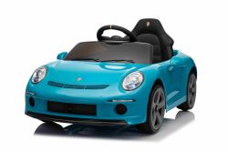 Electric Ride-on car RUF GT 12V, blue, Opening doors, 2.4 GHz remote control, LED lights front and rear, USB/Aux Input, Lithium battery, 2 X 35W motor, ORIGINAL license
