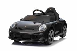 Electric Ride-on car RUF GT 12V, black, Opening doors, 2.4 GHz remote control, LED lights front and rear, USB/Aux Input, Lithium battery, 2 X 35W motor, ORIGINAL license
