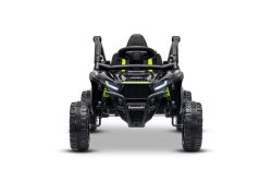Electric Ride-on car Kawasaki TERYX KRX 1000 12V, black, single seat, rear axle suspension, 2.4 Ghz remote control, Lithium battery, 2 x 25W Engines, Openable protective frames, MP3 player with USB/AUX input, Licensed