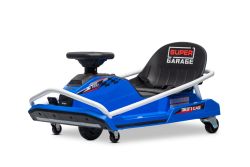 Beneo Motors Drift Electric Go-Kart 24V, Blue, 300W Brushless Motor, Lithium Battery, Drift Mode with Speed up to 14 km/h, Heavy-Duty Steel Frame, Safety Belt, Sport Seat, Multifunction Steering Wheel