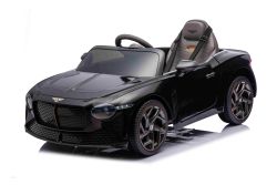 Electric Ride-on car Bentley Bacalar 12V, black, Doors opening upwards, 2.4 GHz remote control, LED lights, USB/Aux Input, Suspension, Lithium battery, 2 X 25W Engine, ORIGINAL license