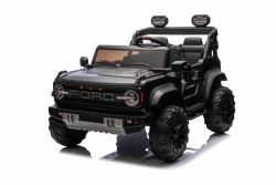 Ford Bronco XL Electric Ride-On Car with Rear-Wheel Drive, Licensed (Two-Seater), Black, Lithium Battery, High Suspension, Two Seats, Suspended Rear Axle, 2.4 GHz Remote Control, MP3 Player with USB Input, LED Lights