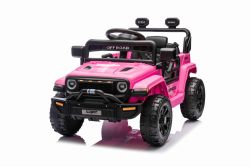 Electric car for children OFFROAD NEW with rear-wheel drive, pink, Lithium battery, High chassis, Wide seat, Rear wheel suspension, 2.4 GHz Remote control,LED lights