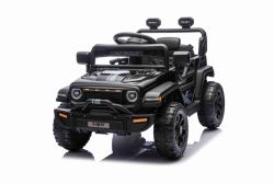 Electric car for children OFFROAD NEW with rear-wheel drive, black, Lithium battery, High chassis, Wide seat, Rear wheel suspension, 2.4 GHz Remote control,  LED lights