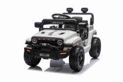 Electric car for children OFFROAD NEW with rear-wheel drive, white, Lithium battery, High chassis, Wide seat, Rear wheel suspension, 2.4 GHz Remote control,  LED lights