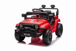Electric car for children OFFROAD NEW with rear-wheel drive, red, Lithium battery, High chassis, Wide seat, Rear wheel suspension, 2.4 GHz Remote control,  LED lights