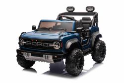 Ford Bronco XXL Electric Ride-On Car with Rear-Wheel Drive, Licensed (Two-Seater), Blue, Lithium Battery, High Suspension, Two Seats, Suspended Rear Axle, 2.4 GHz Remote Control, MP3 Player with USB Input, LED Lights
