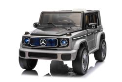 Electric Ride-on car Mercedes-Benz EQG 12V, grey, LED underlighted body parts, Functional front and rear lights, 2.4 GHz remote control, USB/Aux Input, Lithium battery, 2 X 35W Engine, ORIGINAL license