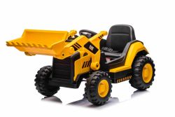 Licensed Caterpillar Electric Excavator with Slope Bucket, Single Seat, Yellow, USB Input on MP3 Player, Rear Drive with 2 x 30W Engines and Lithium Battery