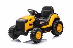 Licensed Caterpillar Electric Excavator, Single Seat, Yellow, USB Input on MP3 Player, Rear Drive with 2 x 30W Engines and Lithium Battery