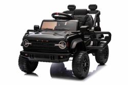 Electric Ride-On Car Ford Bronco with Rear-Wheel Drive, Licensed (Single-Seater), Black, Lithium Battery, High Ground Clearance, Wide Seat, Rear Axle Suspension, 2.4 GHz Remote Control, MP3 Player with USB Input, LED Lights