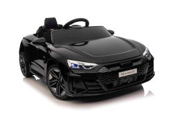 Electric Ride-on car Audi RS E-tron GT 12V, black, wide single seat, 2.4 GHz remote control, USB / AUX Input, Bluetooth, Suspension, Lithium battery, LED lights, 2 X 25W Motor, ORIGINAL license