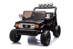 Electric Ride-on car Toyota FJ Cruiser XXL with 4x4 drive, licensed (Two-seater), black, Portable lithium battery, High chassis, Two seats, Rear suspension, 2.4 GHz Remote control, MP3 player with Bluetooth, LED lights