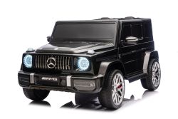 Electric Ride-on car Mercedes-Benz G63 AMG 4x4 Two-seater, black, MP3 Player with USB/AUX and Bluetooth connection, 4x4 drive, Lithium battery, EVA wheels with suspension, Leatherette seats, Remote control, Licensed