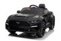 Drift electric ride-on car Ford Mustang 24V, black, Smooth Drift wheels, 2 x 25000 RPM Engines, Drift mode at 13 Km / h, 24V Battery, LED Lights, soft front EVA wheels, 2.4 GHz remote control, Soft PU seat, ORIGINAL license