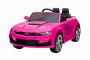 Electric Ride-on car Chevrolet Camaro, Pink, Original Licensed, 12V Battery Powered, Opening Doors, Artificial Leather Seat, 2x 35W Engine, LED Lights, 2.4 Ghz remote control, Soft EVA wheels, Smooth start
